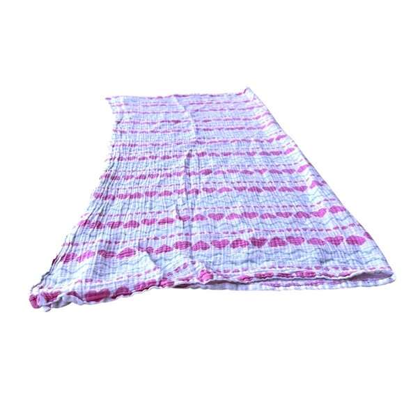 VTG Aden Anais Hearts Baby Swaddle Blanket Security  41 in x 38 in Pink White - Picture 7 of 12